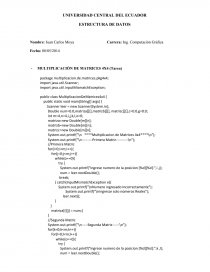 Multiplicacion de matrices 4x4 en java. Página 1