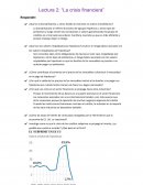 Lectura 2: “La crisis financiera”