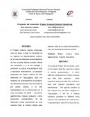 Proyecto de inversión: Paseo Cultural Somos Honduras
