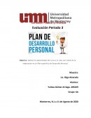 Plan de desarrollo personal