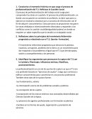 Caracterice al momento histórico en que surge el proceso de profesionalización del T.S. Refiérase la Cuestión Social