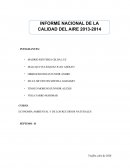 INFORME NACIONAL DE LA CALIDAD DEL AIRE 2013-2014