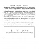 Historia de investigación de operaciones