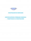 INVESTIGACION DE MERCADOS. IDENTIFICACIÓN DEL PROBLEMA GERENCIAL Y OBJETIVOS DE LA INVESTIGACIÓN