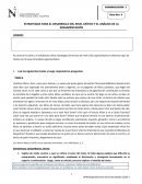 ESTRATEGIAS PARA EL DESARROLLO DEL NIVEL CRÍTICO Y EL ANÁLISIS DE LA ARGUMENTACIÓN