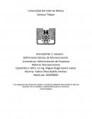 Glosario. Definiciones básicas de Microeconomía