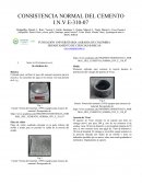 CONSISTENCIA NORMAL DEL CEMENTO