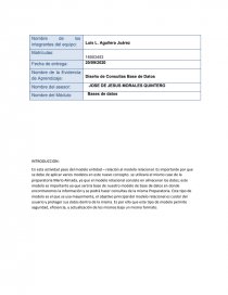 Diseño de Consultas Base de Datos. Página 1