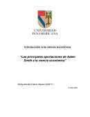 Las principales aportaciones de Adam Smith a la ciencia económica