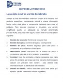 Lo que debe incluir en una lista de materiales