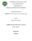Conceptualización del control de costos