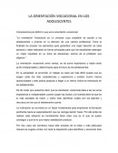 LA ORIENTACIÓN VOCACIONAL EN LOS ADOLESCENTES