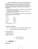 Prueba de hipótesis para las proporciones de dos poblaciones
