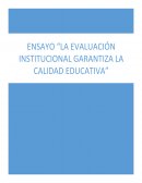 La evaluacion garantiza la calidad educativa
