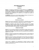 REGLAMENTO DE TRABAJO. LA EMPRESA
