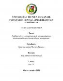 Análisis sobre: La importancia de las negociaciones internacionales en el desarrollo de las empresas