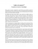 ¿Qué es la muerte? Un punto de vista de la tanatología