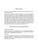 Elementos básicos para lograr el trabajo colaborativo