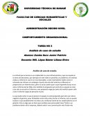 Comportamiento organizacional.Análisis de caso de estudio