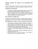 Cómo cuidar en casa a un paciente de Covid