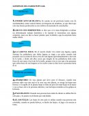 Ejemplos de saber popular