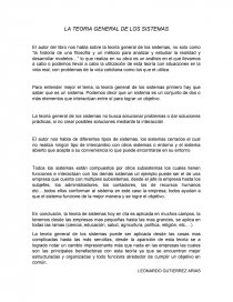 Teoría general de los sistemas. Página 1