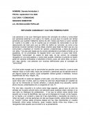 REFLEXIÓN COMUNIDAD Y CULTURA PRIMERA PARTE