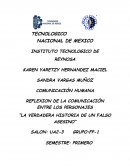 REFLEXION DE LA COMUNICACIÓN ENTRE LOS PERSONAJES “LA VERDADERA HISTORIA DE UN FALSO ASESINO”