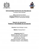 Reporte de Laboratorio: Práctica 3: Velocidades de una reacción