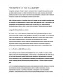 FUNDAMENTOS DE LOS FINES DE LA EDUCACIÓN