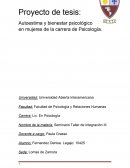 Autoestima y bienestar psicológico en mujeres de la carrera de Psicología