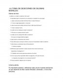LA TOMA DE DESICIONES DE DILEMAS MORALES