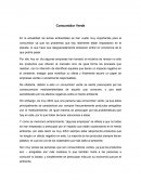 Ecología. Consumidor Verde