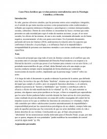 Casos Psico-Jurídicos que revelan posturas contradictorias entre la Psicología Científica y el Derecho. Página 1