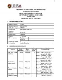 GESTION EDUCATIVA II. Página 1