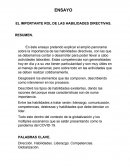 EL IMPORTANTE ROL DE LAS HABILIDADES DIRECTIVAS