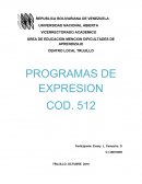 Programas de Expresión