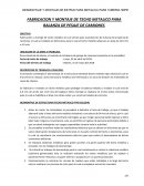 FABRICACION Y MONTAJE DE TECHO METALICO PARA BALANZA DE PESAJE DE CAMIONES