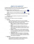 ¿Qué es la materia?