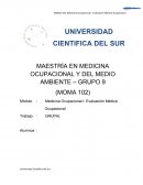 TRABAJO GRUPAL - MODULO I Medicina Ocupacional I: Evaluación Médica