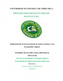 Implementar la seguridad e higiene en una bodega de la empresa MAPERJ