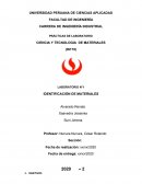 LABORATORIO N°1 IDENTIFICACIÓN DE MATERIALES