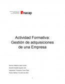 Actividad Formativa: Gestión de adquisiciones de una Empresa