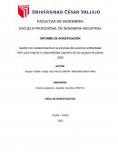 Gestión de mantenimiento en la empresa BA servicios ambientales SAC para mejorar la disponibilidad operativa de los equipos de planta 2020