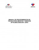 MANUAL DE PROCEDIMIENTOS DE TECNOLOGOS MEDICOS Y MEDICOS OFTALMOLOGOS EN UAPO
