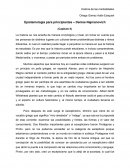 Epistemología para principiantes, capítulo 2