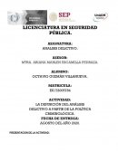 LA DEFINICIÓN DEL ANÁLISIS DELICTIVO A PARTIR DE LA POLÍTICA