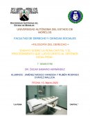 ENSAYO SOBRE LA PENA CAPITAL Y EL PROCEDIMIENTO QUE LLEVÓ CRISTO AL OBTENER DICHA PENA