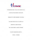 Análisis: Medicina comunitaria. Introducción a un análisis crítico