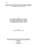 FORMULACIÓN Y EVALUACIÓN DE PROYECTOS DE DESARROLLO